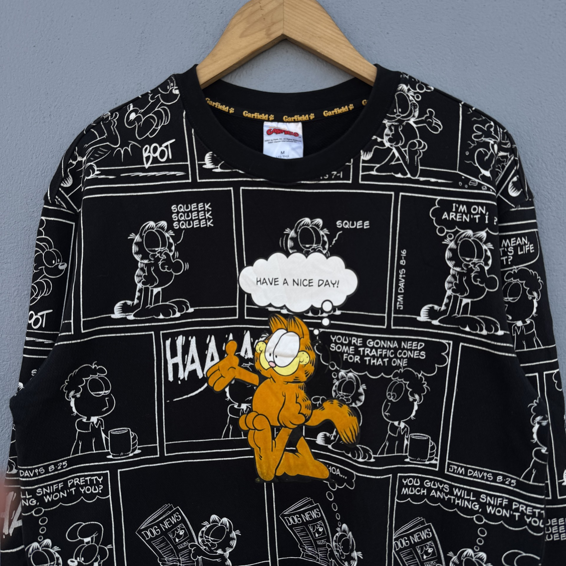 Naked Golf Garfield Nickelodeon スウェット 黒 Garfield Sweatshirt | ZThrifts