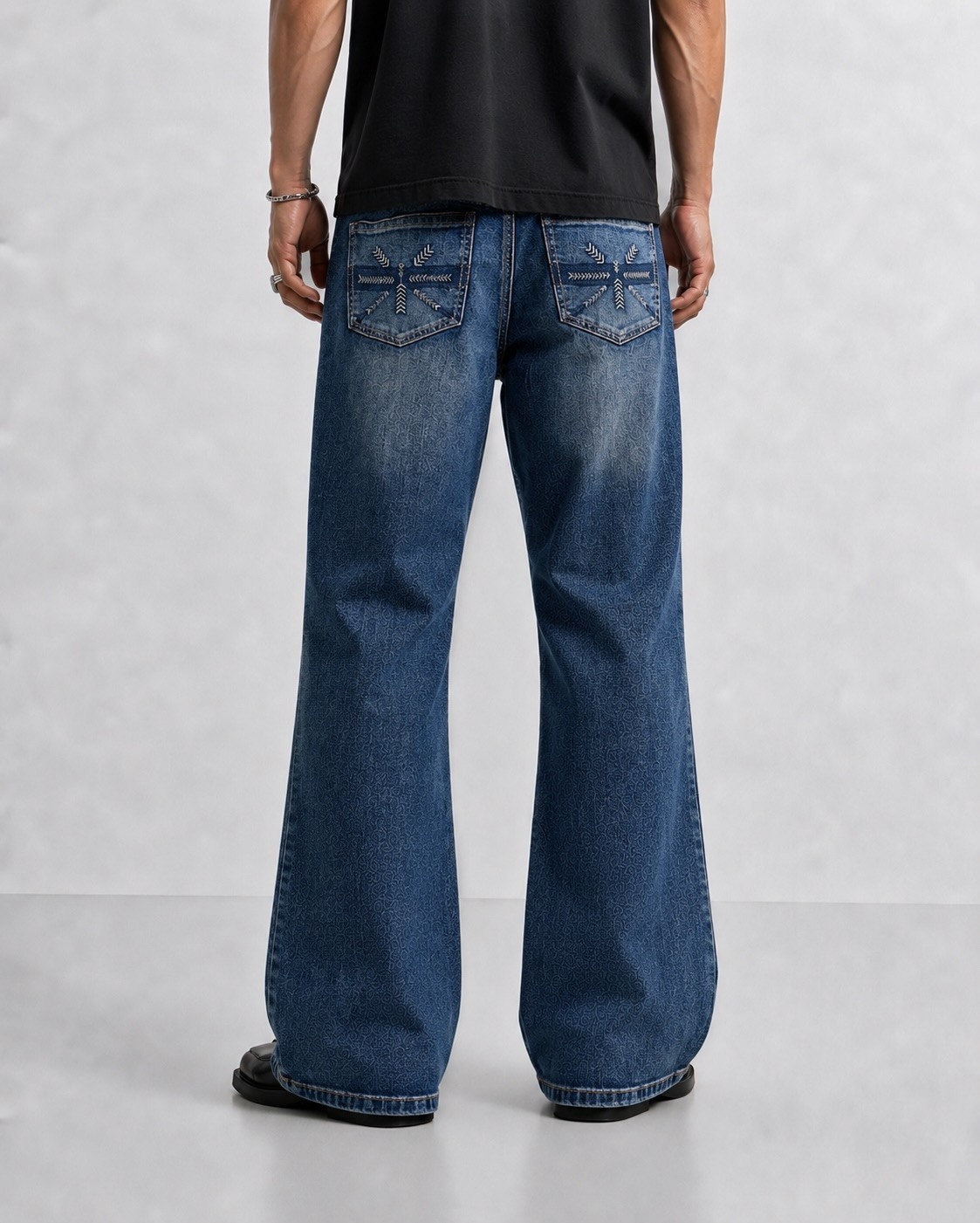 パンツ remake luster coating bootcut denim Zevric Dark bootcut denim | ZThrifts