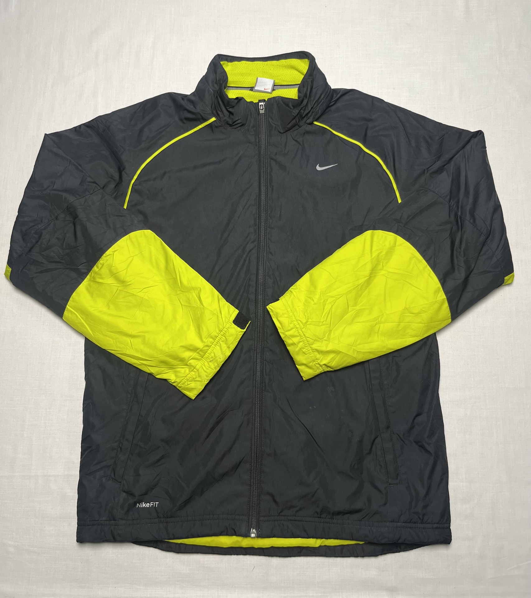 Nike FIT Neon Yellow Jacket | Y2K Sport | Only 1 | ZThrifts