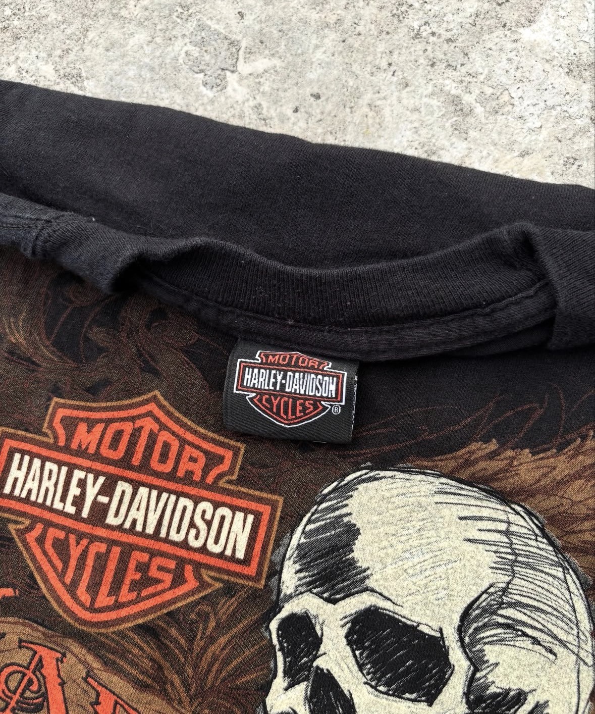 Y2K Harley Davidson Motorcycle Long Sleeve Tee | ZThrifts