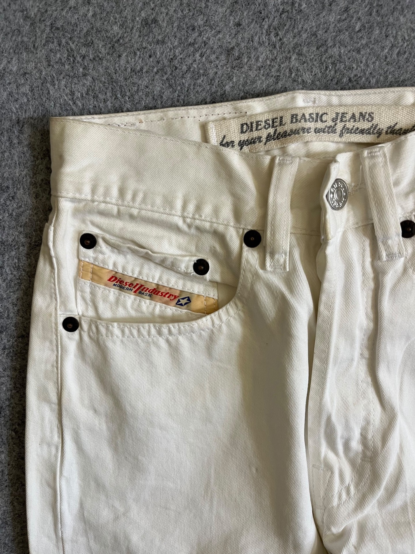 パンツ DIESEL white denim SWAG Y2K archive diesel white denim | ZThrifts