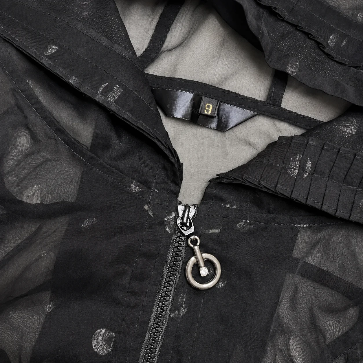 Black Sheer Hooded Jacket | ZThrifts